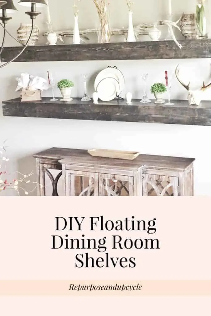 DIY Floating Dining Room Shelves
