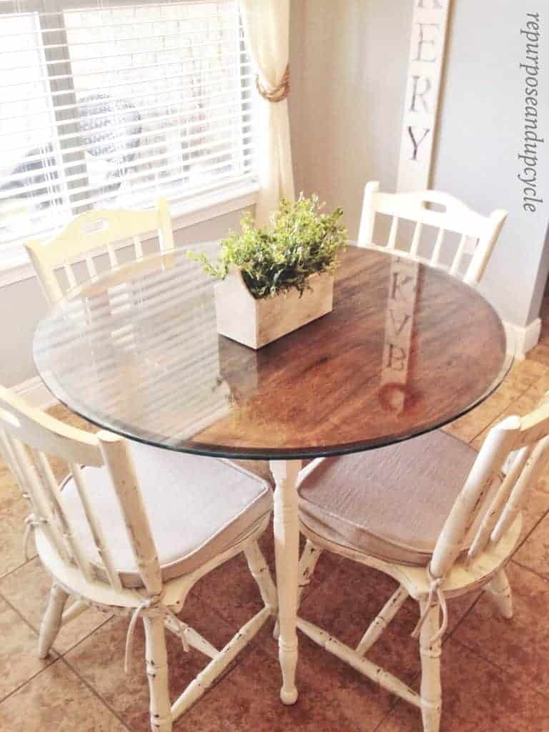 chalk painted kitchen table
