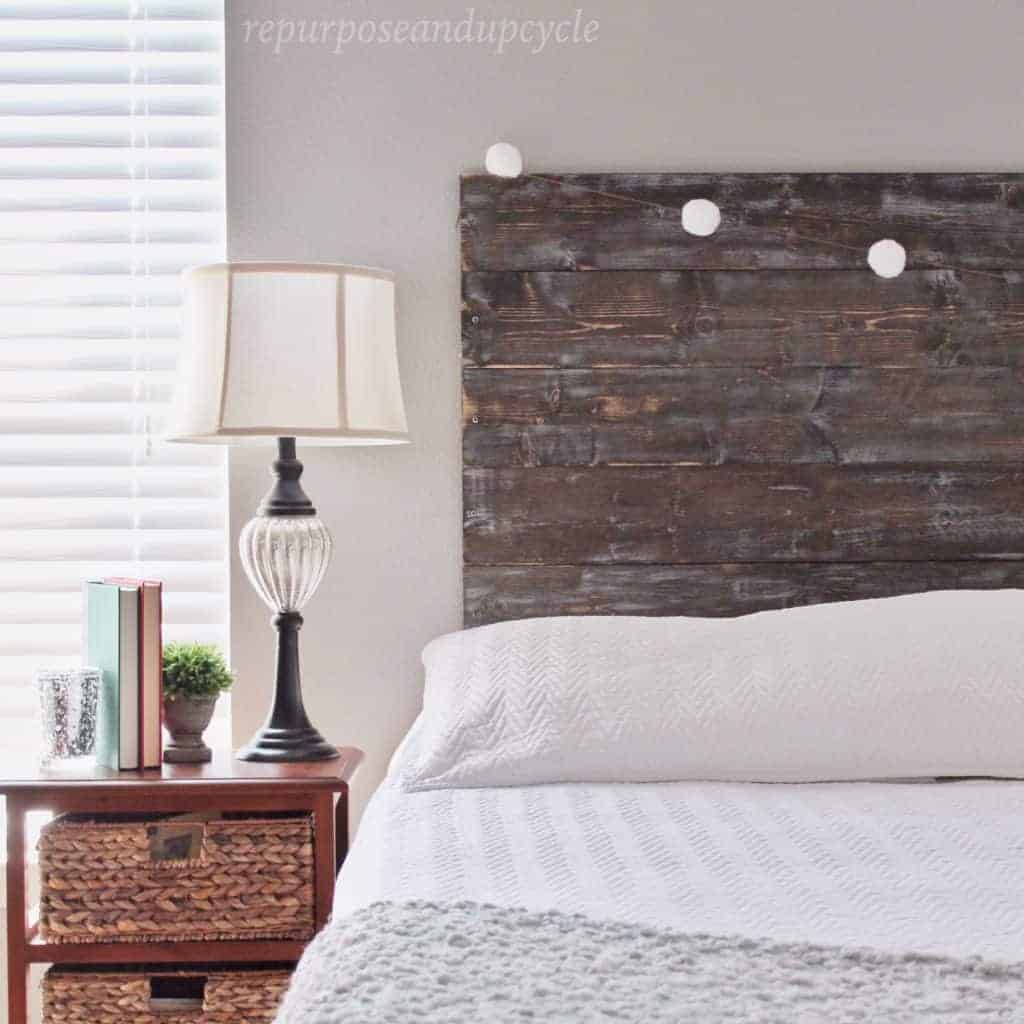 DIY Pine Board Headboard