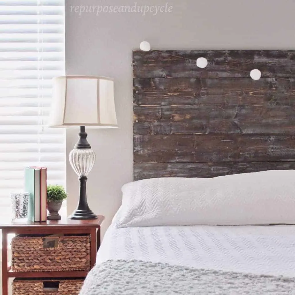 DIY Pine Board Headboard