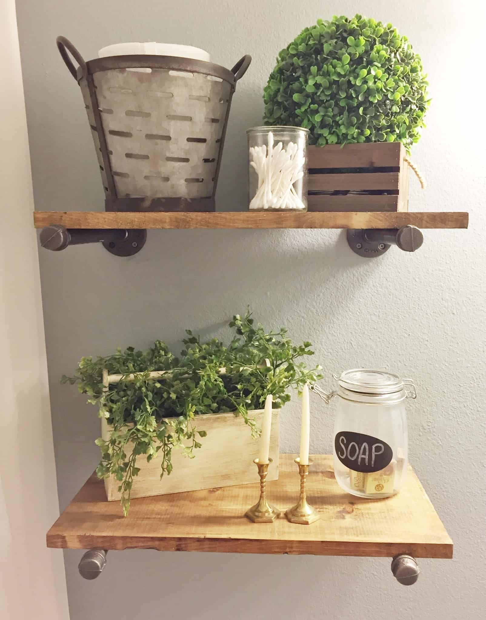 DIY INDUSTRIAL PIPE SHELVING