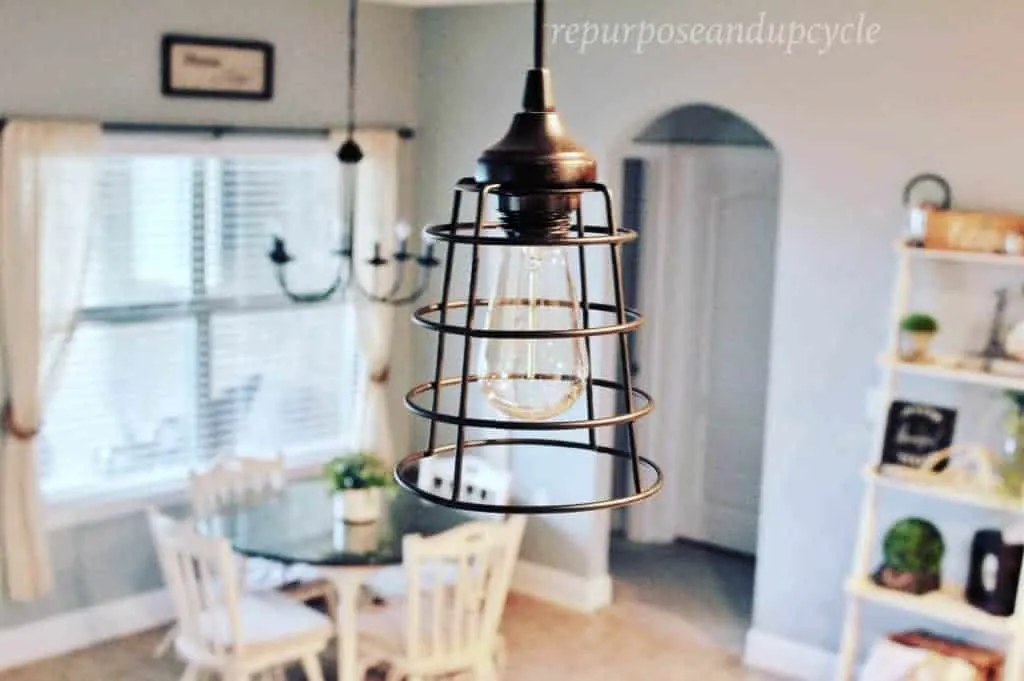 DIY industrial style pendant light