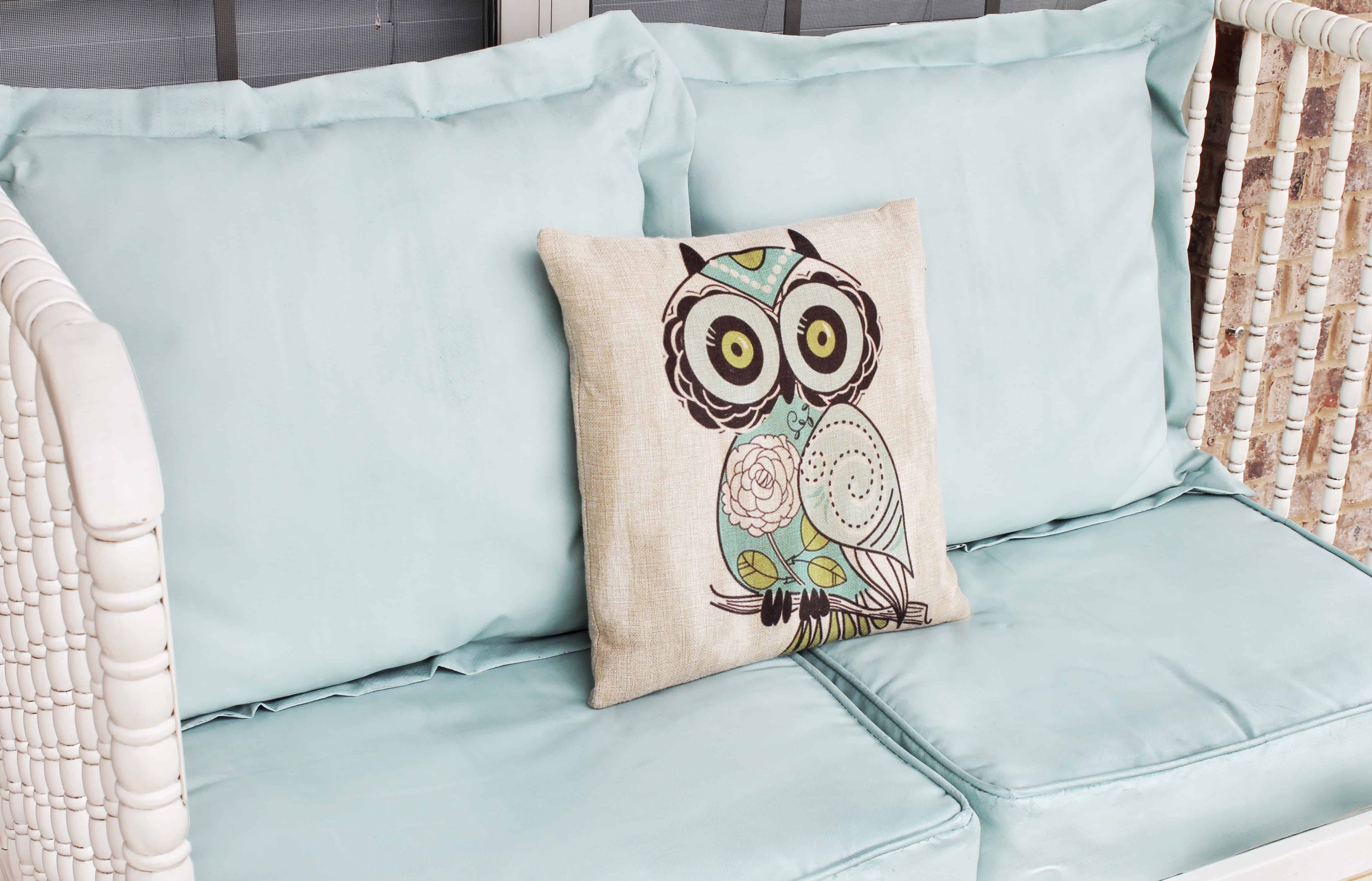the painted cushions