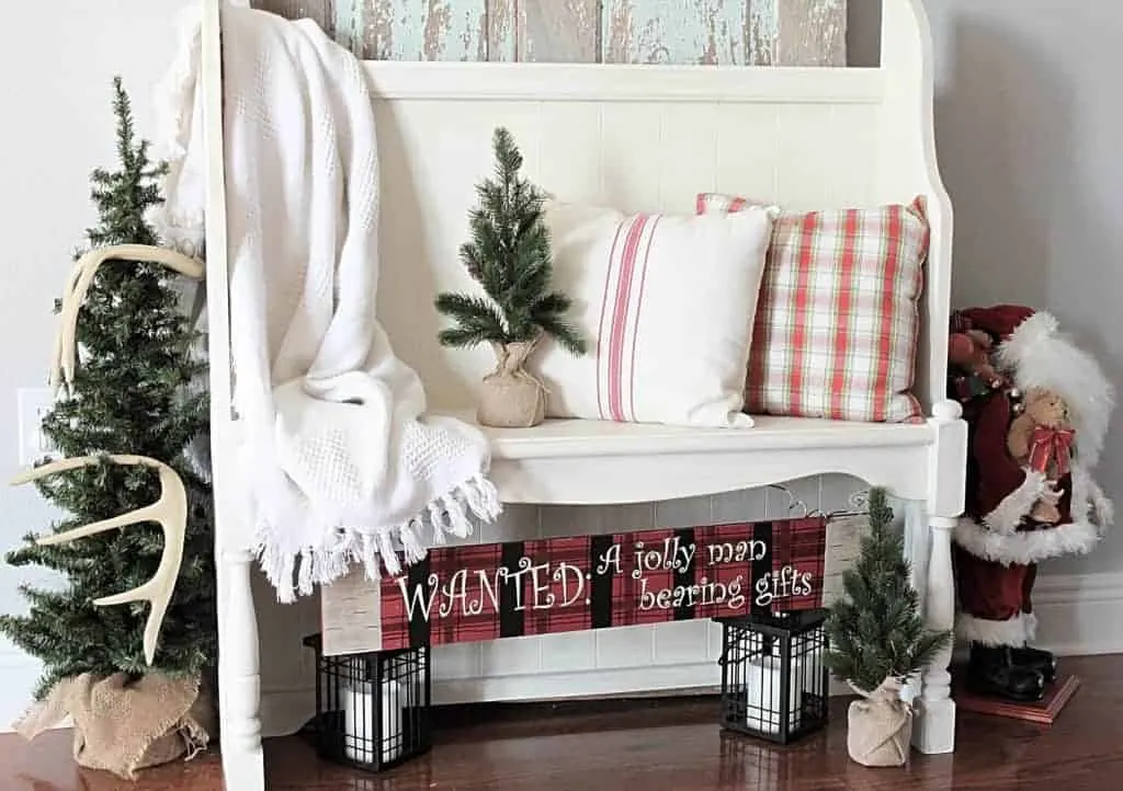 Vintage Christmas home tour Christmas-entryway