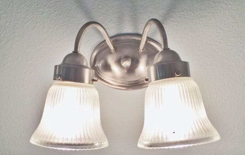 Builder Grade Bathroom Light Fixture Update for Free