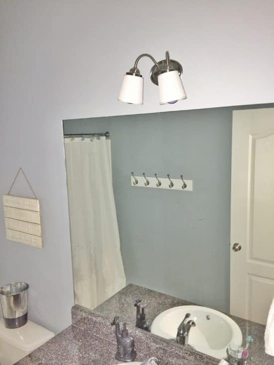 Builder Grade Bathroom Light Fixture Update for Free