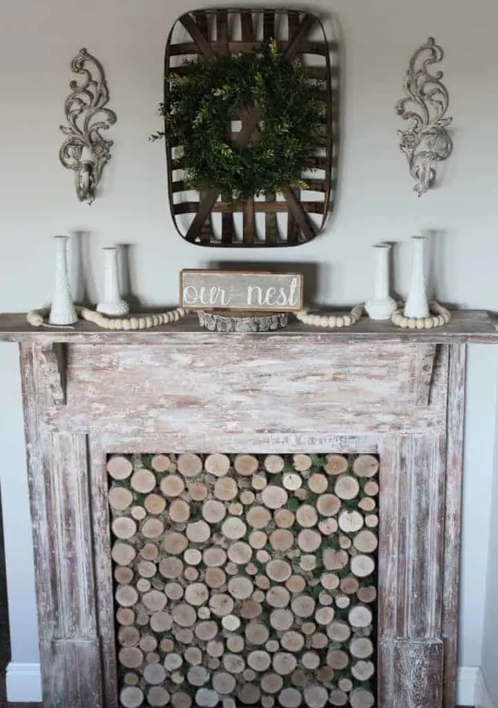 vintage fireplace mantel 