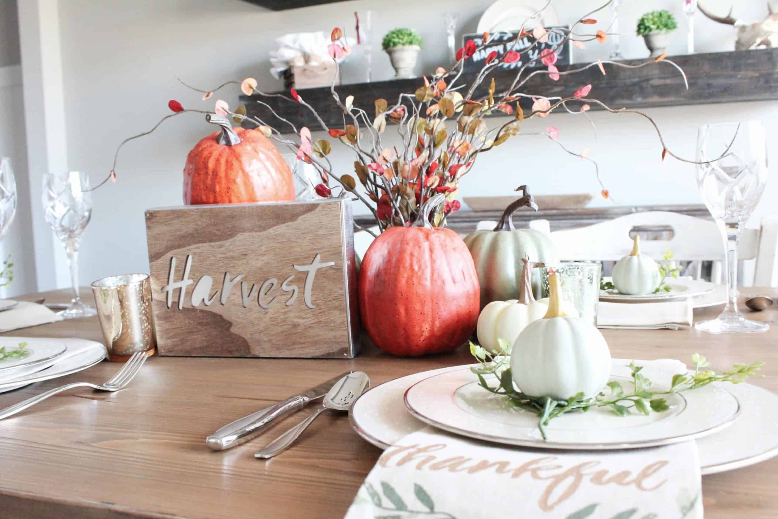 Fall Table Setting from the Target Dollar Spot