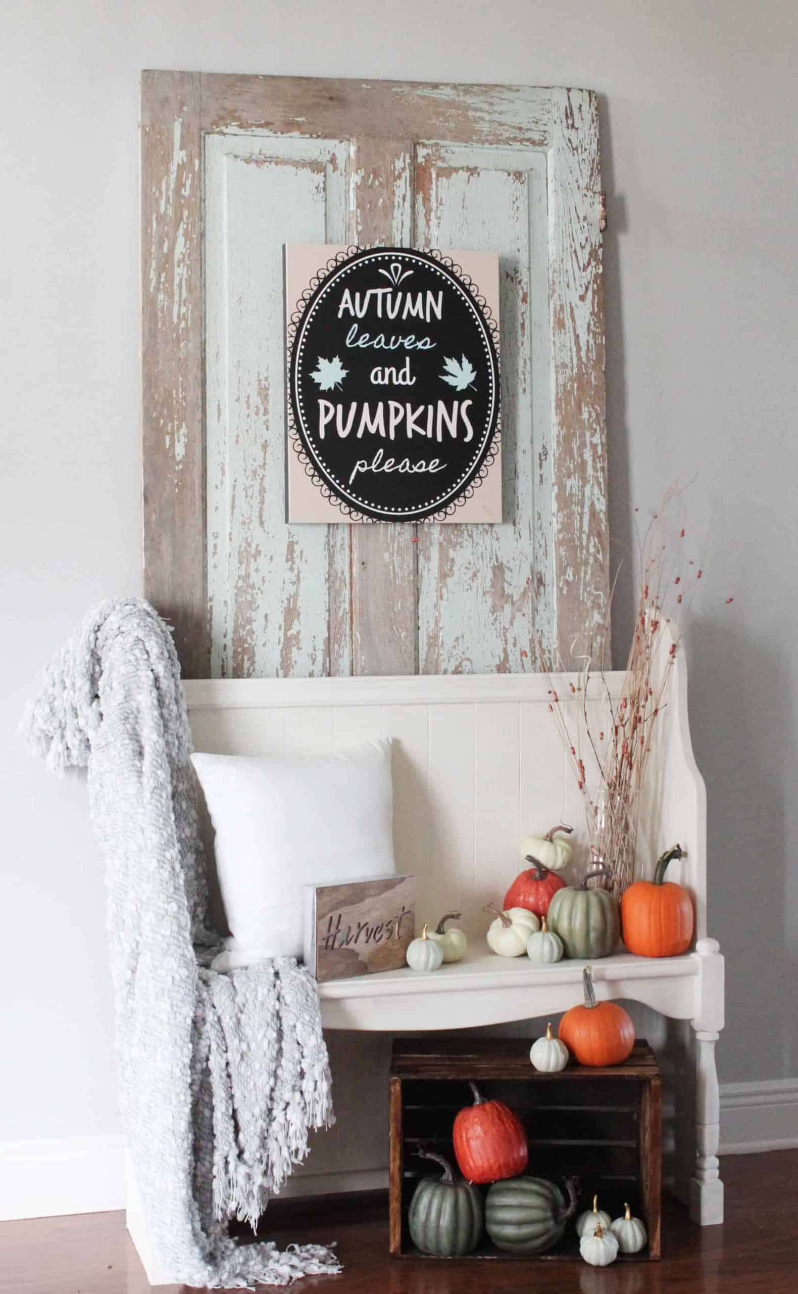 Autumn Leaves and Pumpkins Please Free Fall Printable