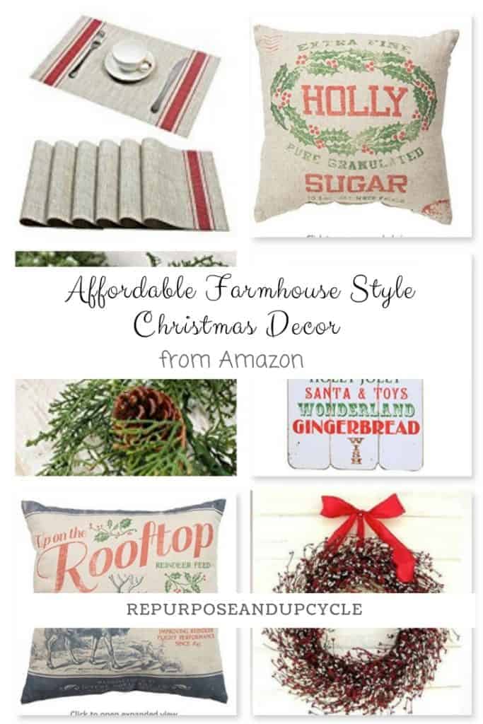 Affordable Farmhouse Style Christmas Decor from Amazon