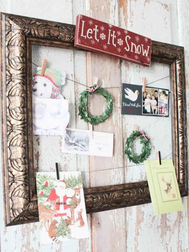 Make Your Own Christmas Holiday Card Holder with a Frame