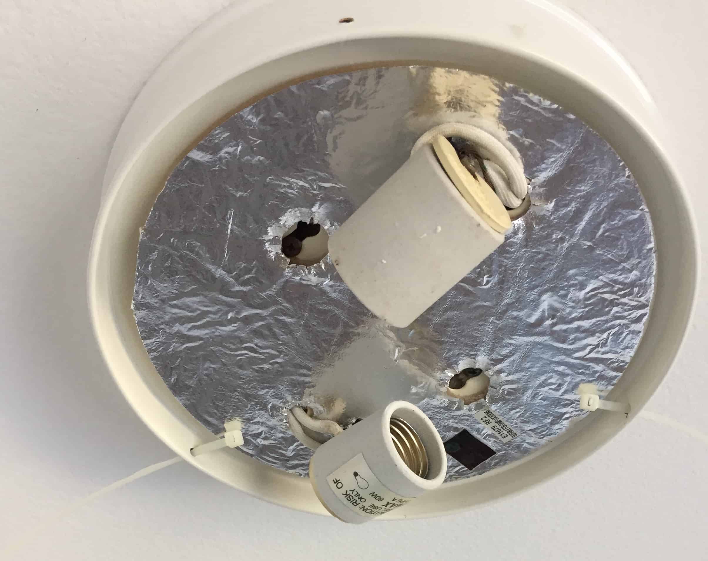 Replacing the Builder Grade Boob Light or Dome Light with a Lampshade