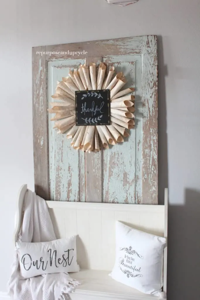 DIY Book Page Wreath 