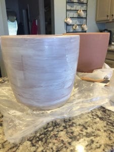 How to age a clay terra cotta pot with paint