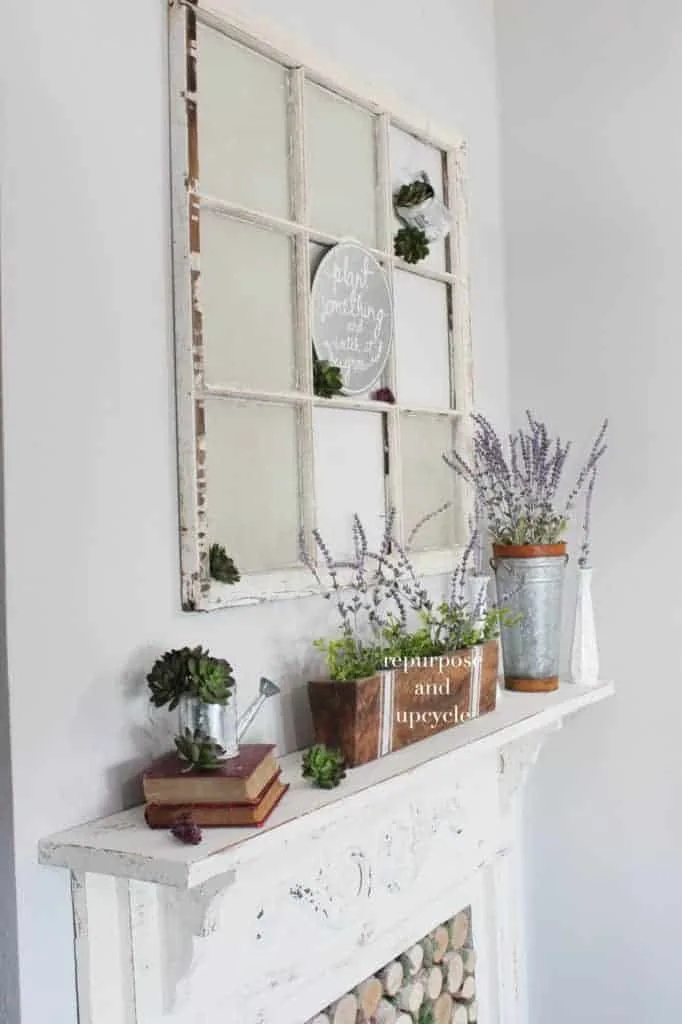 how to decorate a spring mantel