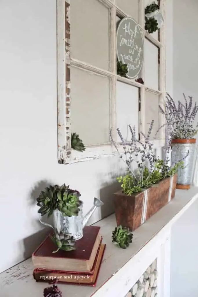 How to decorate a spring mantel