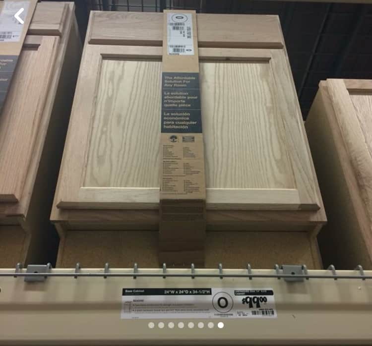 stock cabinets from Lowes