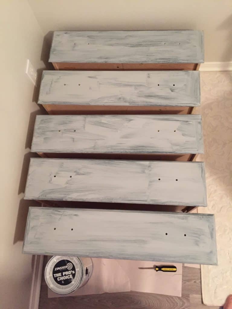painting the dresser drawers