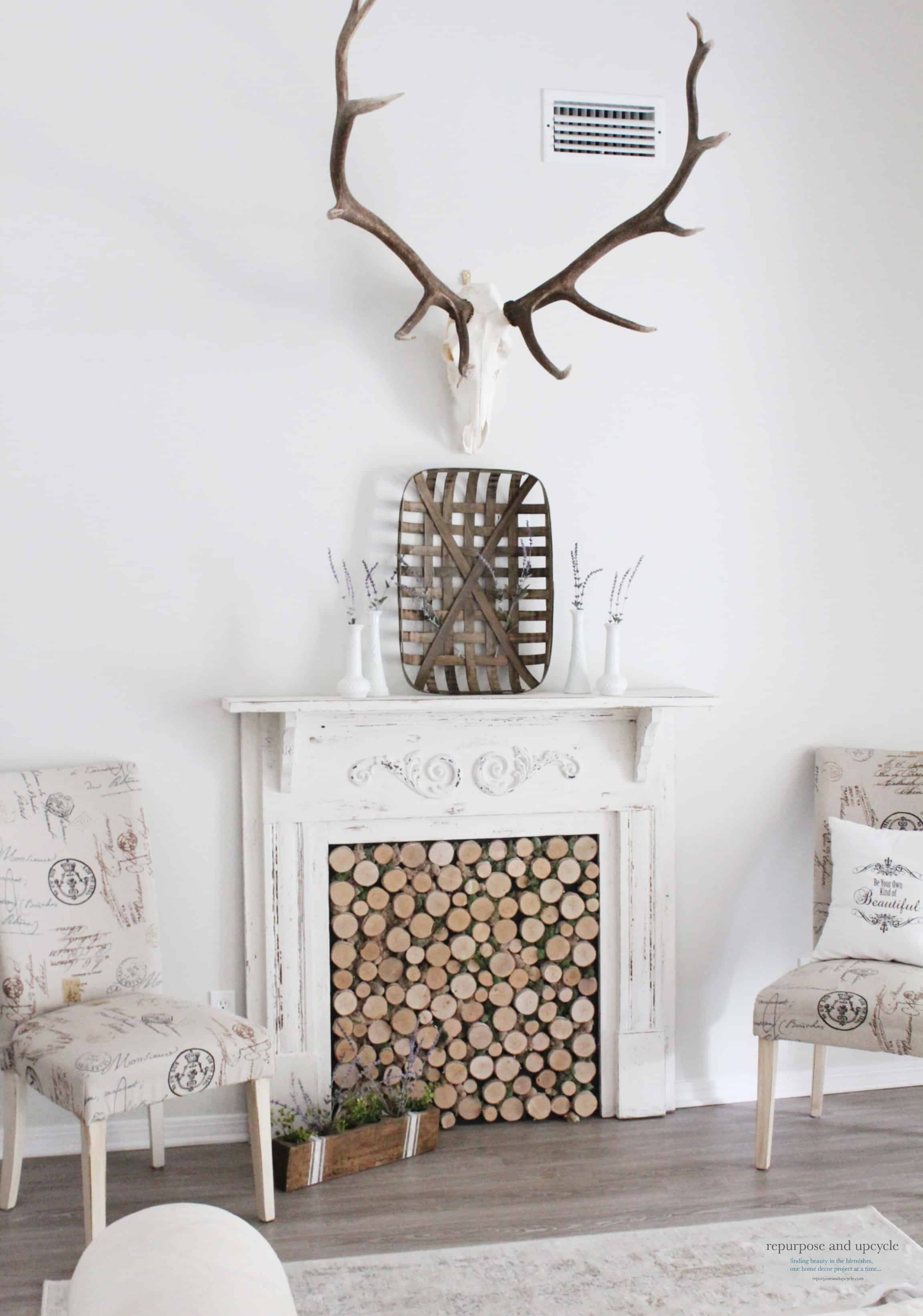 Rustic Cottage Summer Mantel