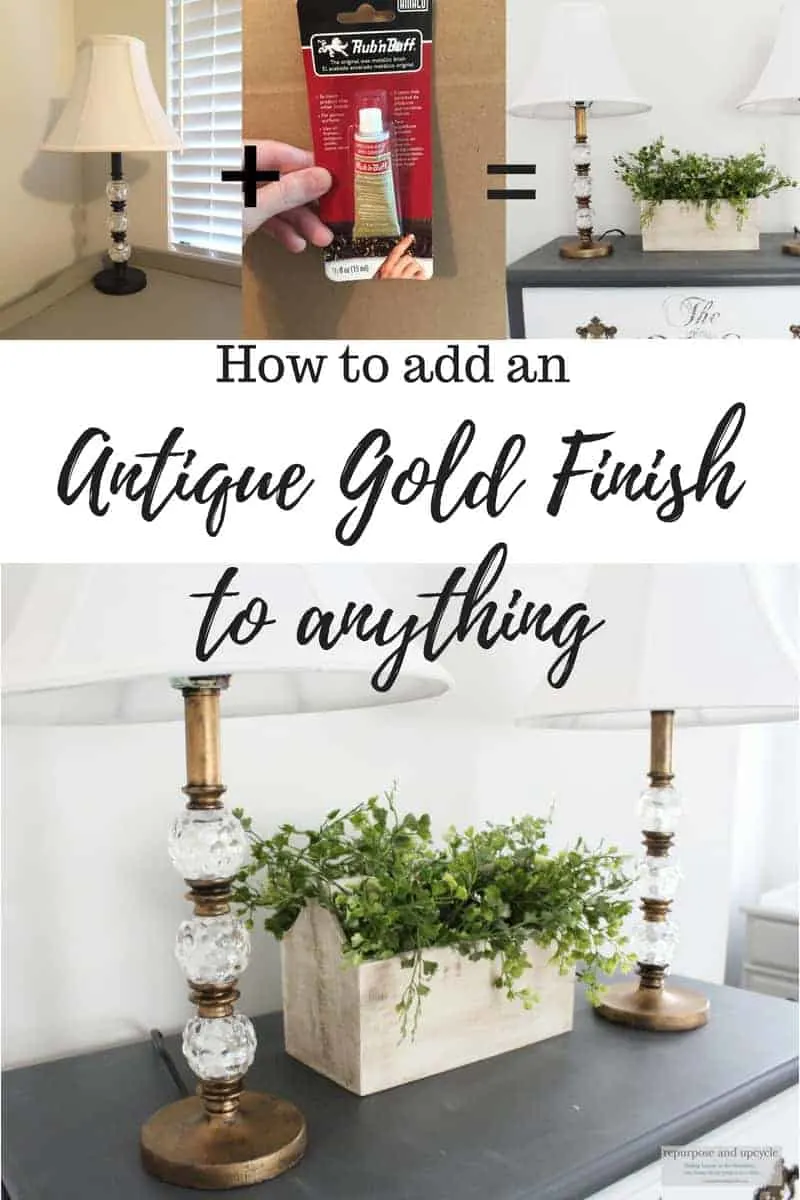 How to add an antique gold finish with rub n buff
