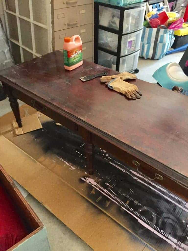 Limed wax Coffee Table Makeover