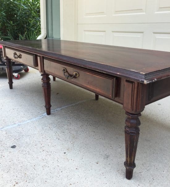 Limed wax Coffee Table Makeover