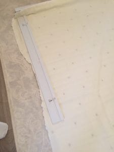 how to make a no sew roman shade or valence from a shower curtain