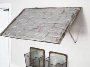 Indoor Awning with Repurposed Roofing Tin