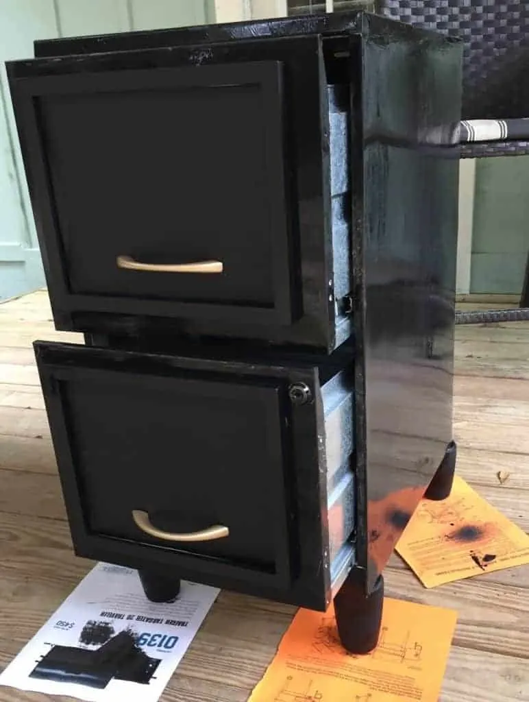 painting filing cabinet with chalkboard paint 