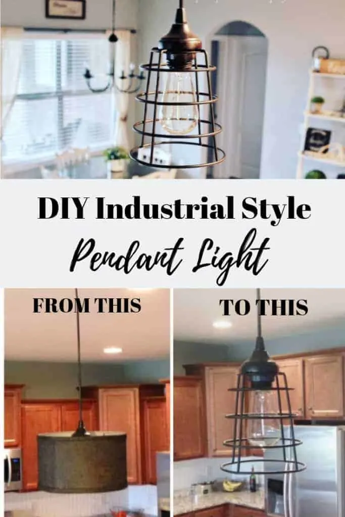 DIY industrial style pendant light 