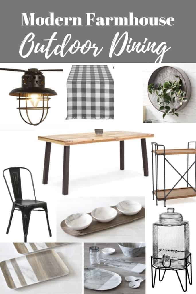 Affordable modern farmhouse outdoor dining products