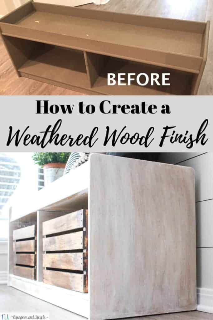 how to create a Weathered wood finish on a smooth surface