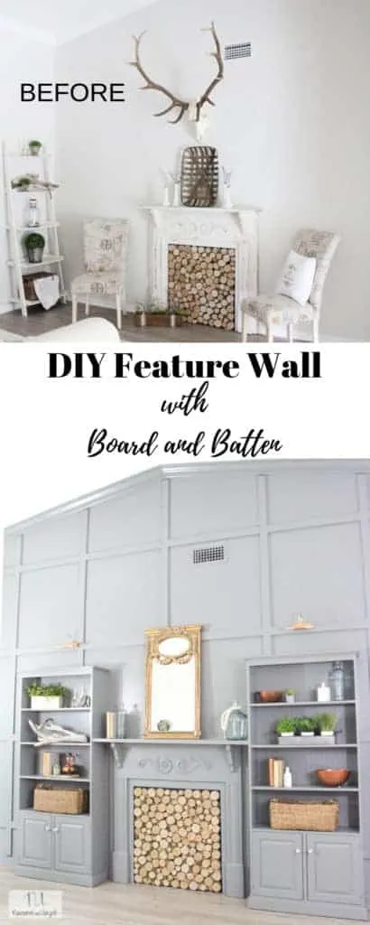 DIY feature wall with board and batten