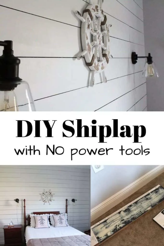 DIY Shiplap with no power tools