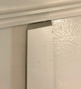painted board and batten 45 degree angle cut
