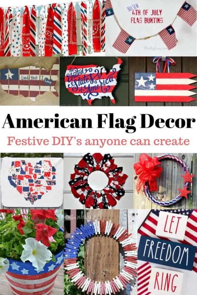 American flag inspired decor 