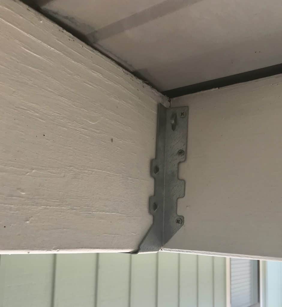 adding joist hangers for porch swing 