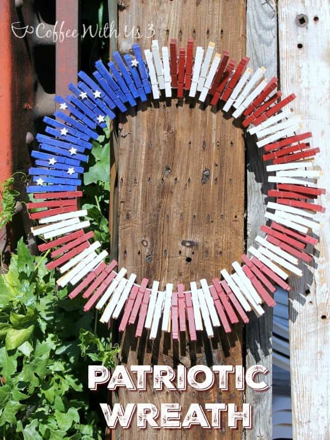 American Flag wreath from paper clips 