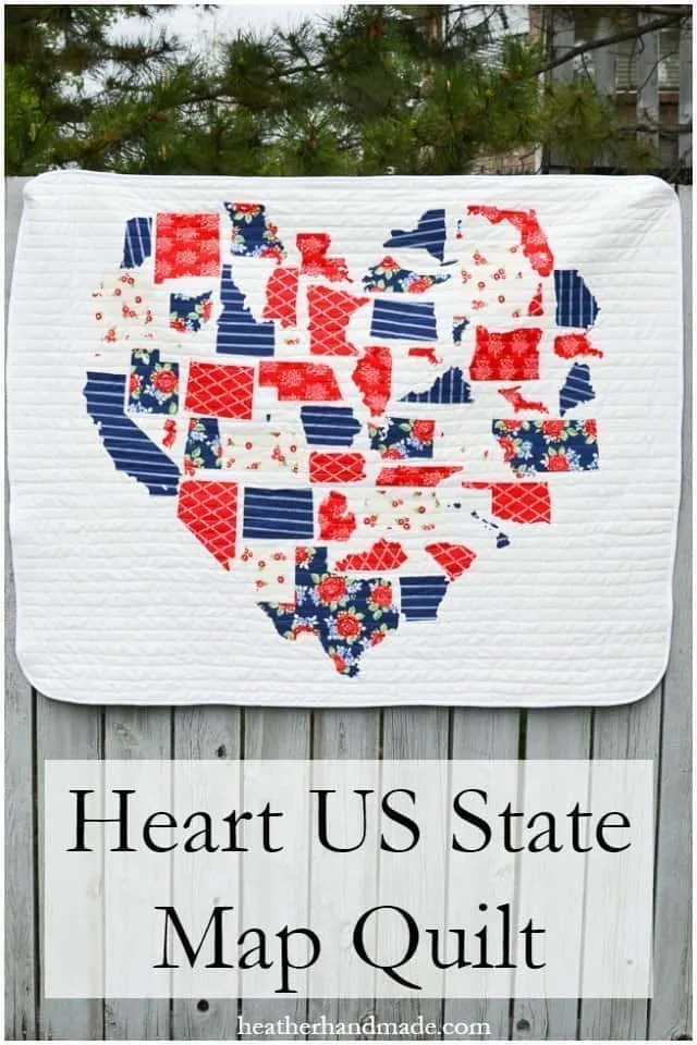 US state map quilt 