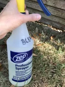 bleach solution to clean outdoor furniture 