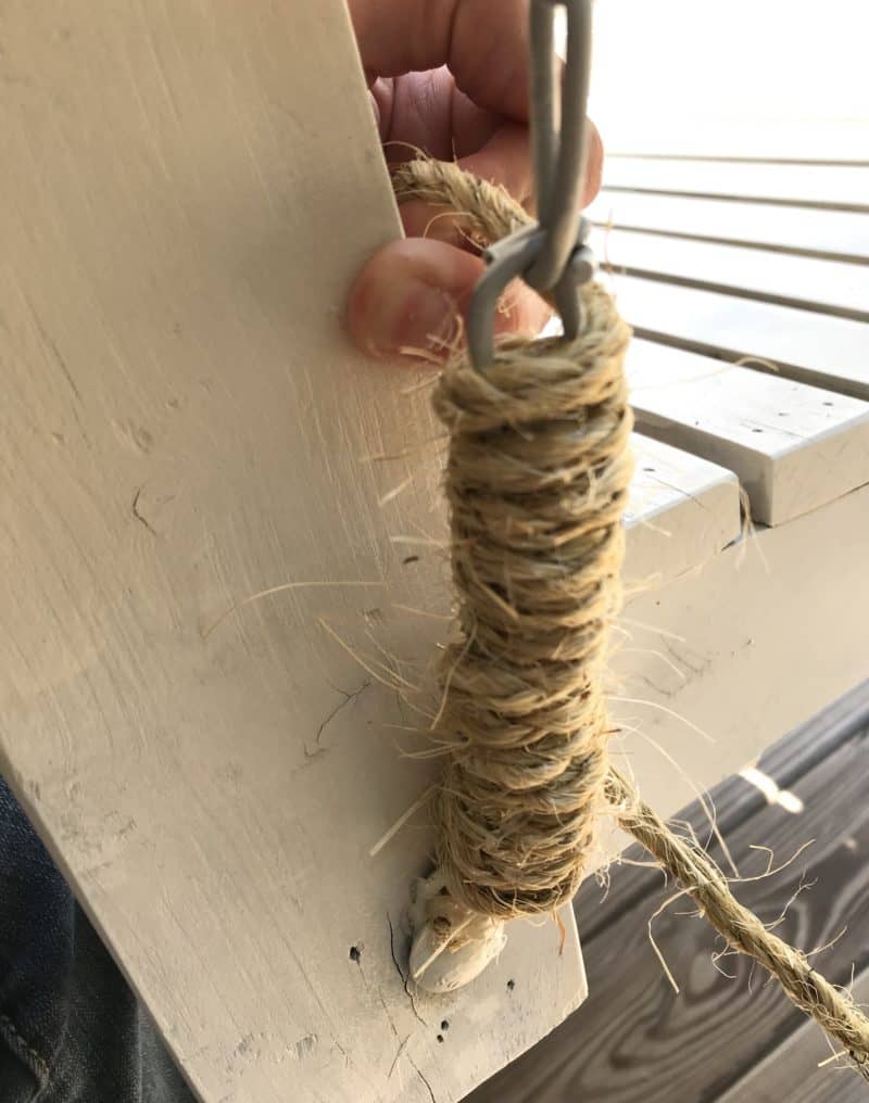 How to Hang a Porch Swing with a Swing Makeover