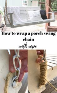 how to wrap a porch swing with rope
