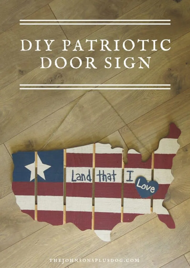 American flag door sign 