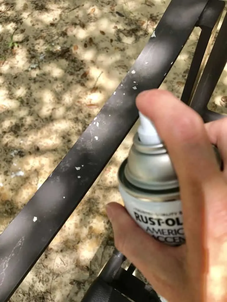 spray painting metal outdoor furniture 