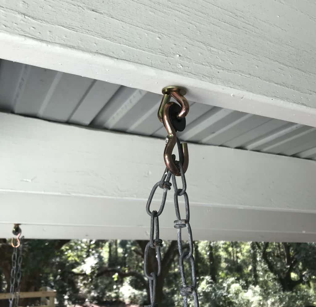 Porch swing outlet chains