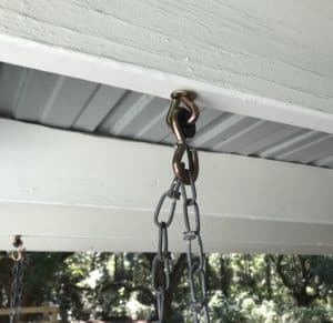 How To Hang A Porch Swing With A Swing Makeover