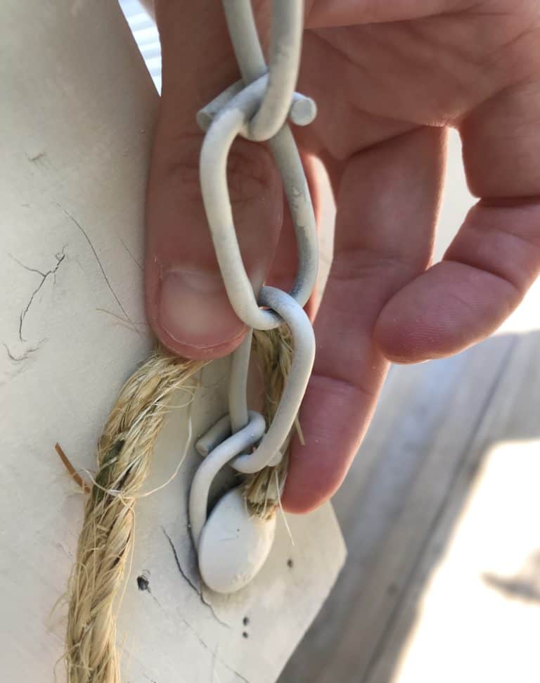 How to Wrap a Chain with Sisal Rope on a Porch Swing