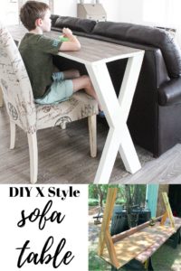 DIY sofa table