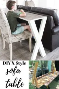DIY sofa table