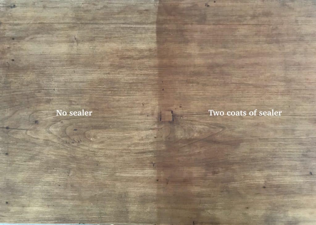 Polycrylic sealer on cherry wood